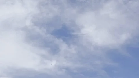 Textured Gray and White Clouds in Blue Sky Видео 344883603