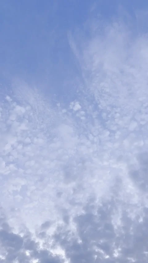 Textured Gray Blue Cloud Layer Overhead Stock Footage 345844971