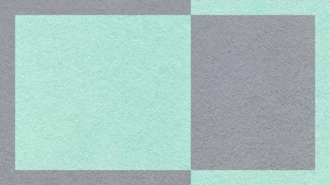 Textured gray light mint paper background with outer frame and geometric pa.. Stock Illustration