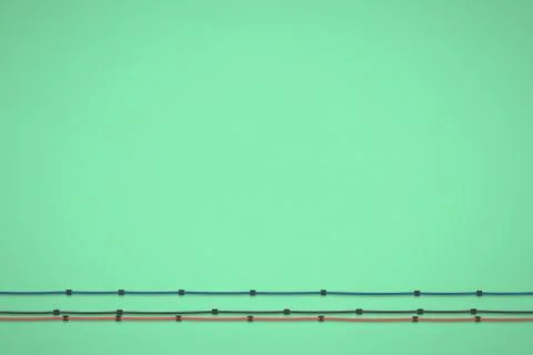 Textured green background. Minimal front view texture. Flat lay 3D illustration Stockillustratie