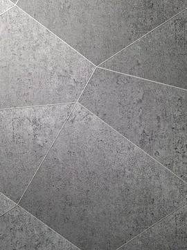 Textured grey stone surface with light grout lines in geometric pattern fro.. Stock Photos
