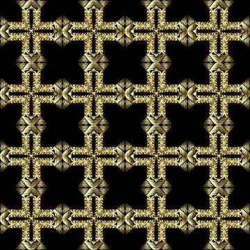 Textured grid vector seamless pattern. Ornamental checkered Deco background.  Illustrazione stock