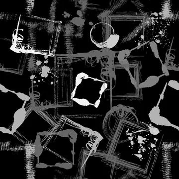 Textured grunge seamless pattern. Geometric background. Repeat vector geometr Stock Illustration