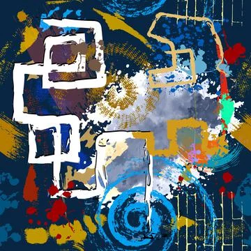 Textured grunge seamless pattern. Modern rough colorful background. Repeat ve Stock Illustration