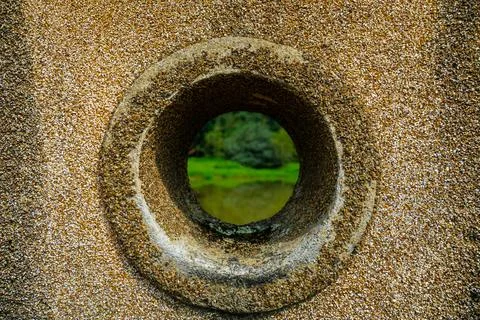 Textured hole in the wall Stock Photos