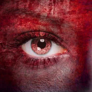 Textured human face close up Stock Photos