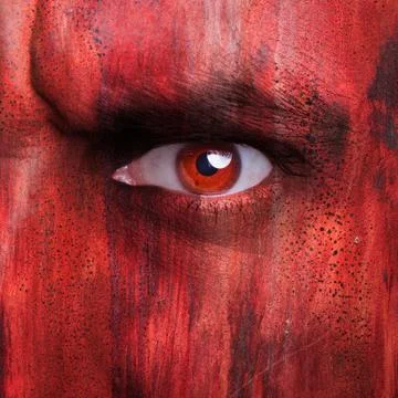 Textured human face close up Stock Photos