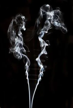 Textured of incense smoke Stock Photos