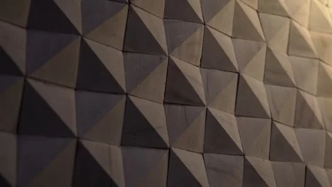 Textured Interior Wall 3D tiles Grey Concrete Architecture  Close UP 4k Stock Footage 296718430