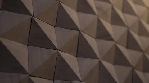 Textured Interior Wall 3D tiles Grey Concrete Architecture  4k Still Close Up Stock Footage 296718525