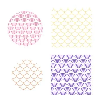 Textured japanese background. Wave pattern. Sea japan pattern vector Illustrazione stock