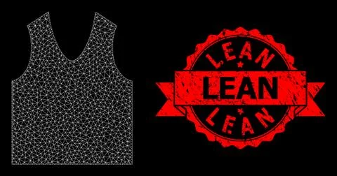 Textured Lean Stamp and Web Mesh Gilet Stock Illustration