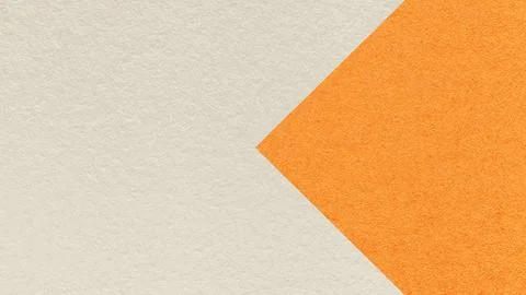 Textured light beige paper background with orange arrow, macro. Template wi.. Stock Illustration