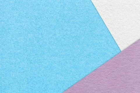 Textured light blue paper background with white pastel violet geometric cor.. Stock Illustration