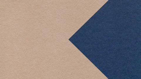 Textured light brown paper background with dark blue arrow, macro. Template w Stock Illustration