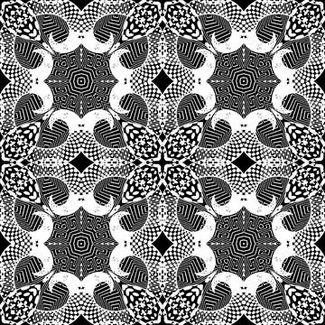 Textured lines seamless pattern. Grunge vector ornamental greek background. B Stock Illustration