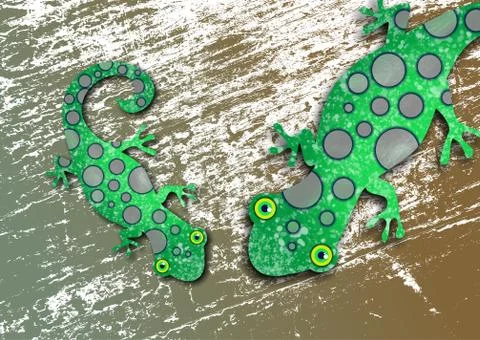 Textured Lizards Stock-Illustration