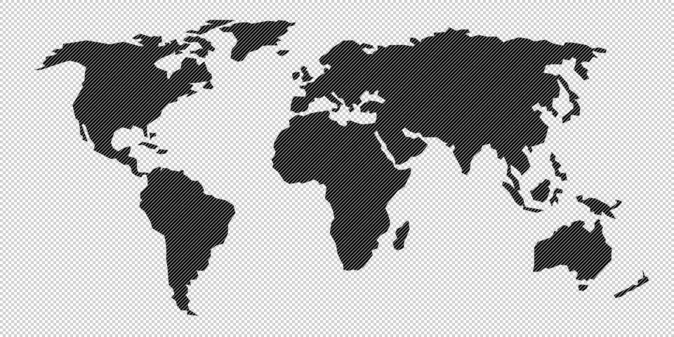 Textured map of the world Stock Photos