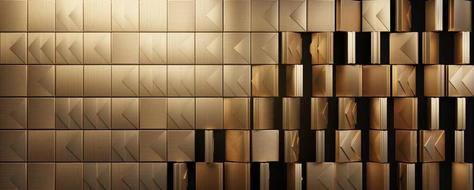 Textured Metallic Wall with Geometric Patterns Illustrazione stock