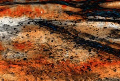 Textured mixed media background. Simulation of waves and bubbles on the surfa イラスト素材