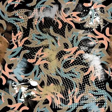 Textured modern seamless pattern. Grunge vector dirty background. Repeat roug 스톡 일러스트