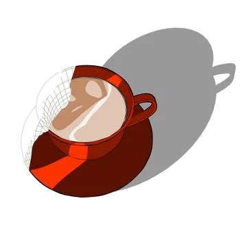 Textured mug 스톡 일러스트