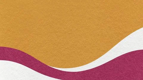 Textured mustard paper background with white and purple wavy lines and wave.. Stock Illustration
