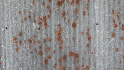 Textured old rusty zinc galvanized iron sheet. Stock Footage 87996392