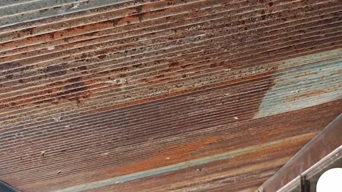 Textured of old rusty zinc galvanized iron sheet. Stock Footage 306995473