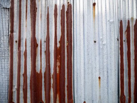 Textured of old rusty zinc galvanized iron sheet. Foto stock