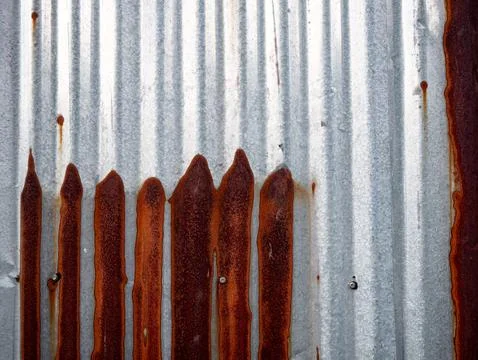 Textured of old rusty zinc galvanized iron sheet. Foto stock