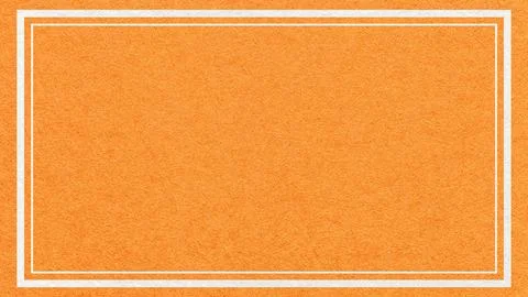 Textured orange paper background with white double frame border and copy sp.. Stock Illustration
