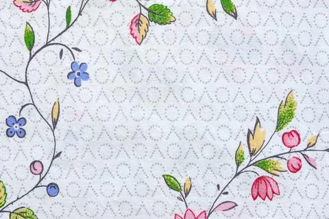 Textured pattern on cotton fabric Foto stock