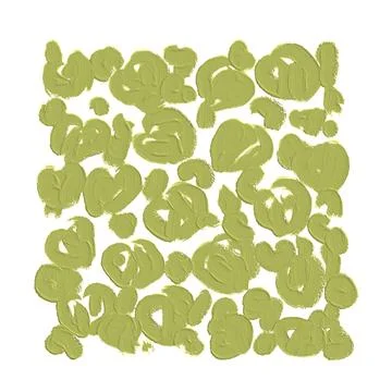 A textured pattern of overlapping green brush strokes created on a white canvas Stock Illustration