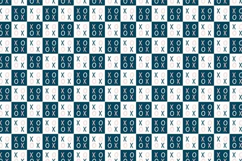 Textured pattern with XO geometric elements, abstract background, Stock Illustration