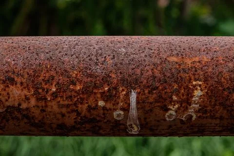 Textured peeling rust flakes 스톡 사진