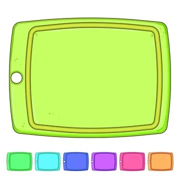 Textured plastic cutting board cartoon vector graphic Stock Illustration