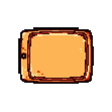 Textured plastic cutting board pixel art vector illustration Stock Illustration