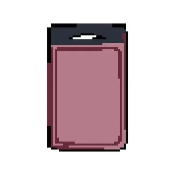 Textured plastic cutting board pixel art vector illustration Stock Illustration