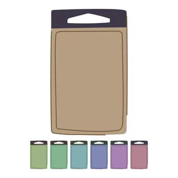 Textured plastic cutting board vector cartoon graphic Stock Illustration