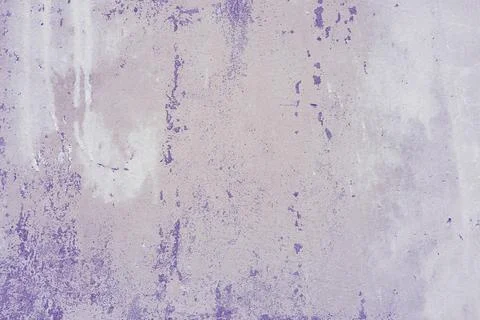 Textured purple plaster wall surface with peeling paint. Aged, weathered co.. Stock Photos