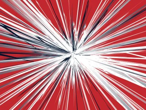 Textured radial lines spreading explosion effect. Starburst, sunburst pattern Stock Illustration