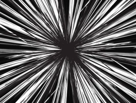Textured radial lines spreading explosion effect. Starburst, sunburst pattern Stock Illustration