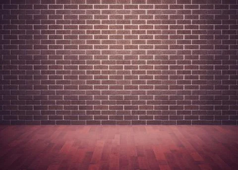 Textured red brick wall is standing in flat design illustration, featuring Stock Illustration