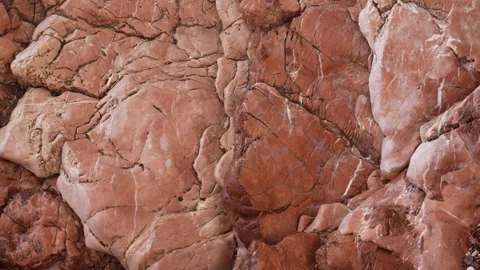 Textured Red Rock Formation. Stock Footage 262638702