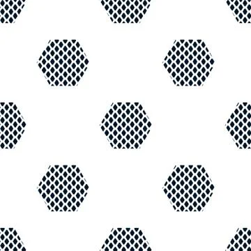 Textured rhombuses blue seamless vector pattern. Stock Illustration