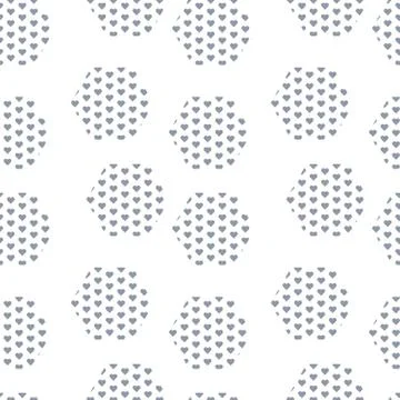 Textured rhombuses blue seamless vector pattern. Stock Illustration