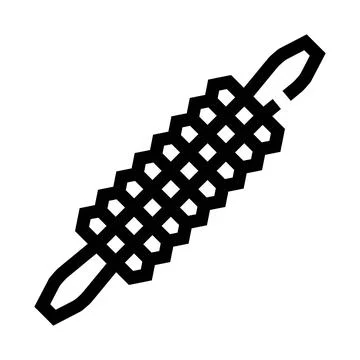 Textured rolling pin kitchen tool for baking dough Stock Illustration