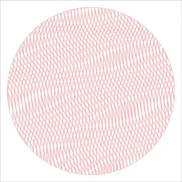 Textured round form isolated on white background. Illustrazione stock