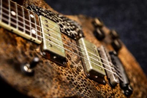 A Textured Rustic Guitar Foto stock